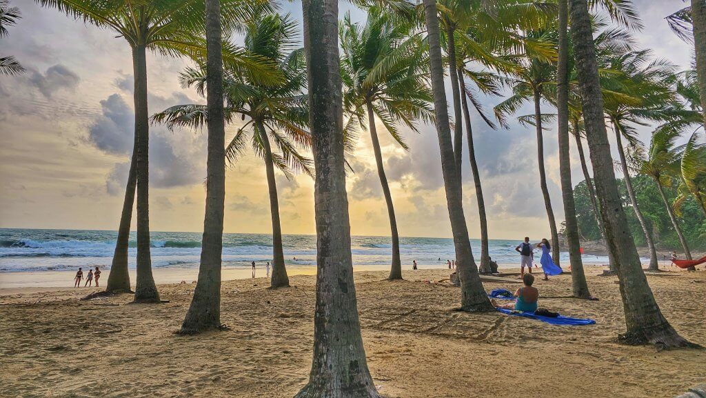 surin beach in wet season
